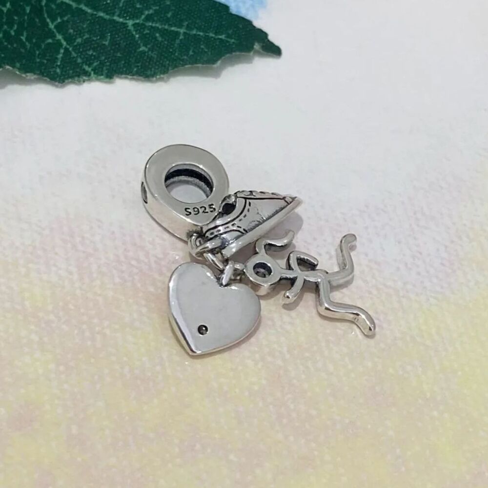 NWOT Running Girl Silver Pandora Fit Charm - Picture 7 of 15